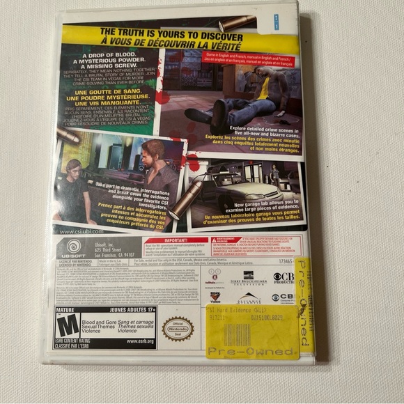 CSI Hard Evidence Nintendo Wii 2008!!! - Picture 3 of 5